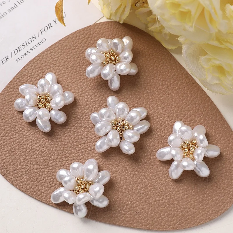 2026-最新-20-ピース-ロット-28-ミリメートルカラービーズ装飾手作り花の形のアクリルビーズ-diy-ジュエリー衣服ヘアアクセサリー