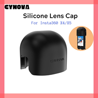 Cynova For Insta360 X5 Silicone Lens Cap Rubber Protector Case For Insta 360 X5 X4 Accessories