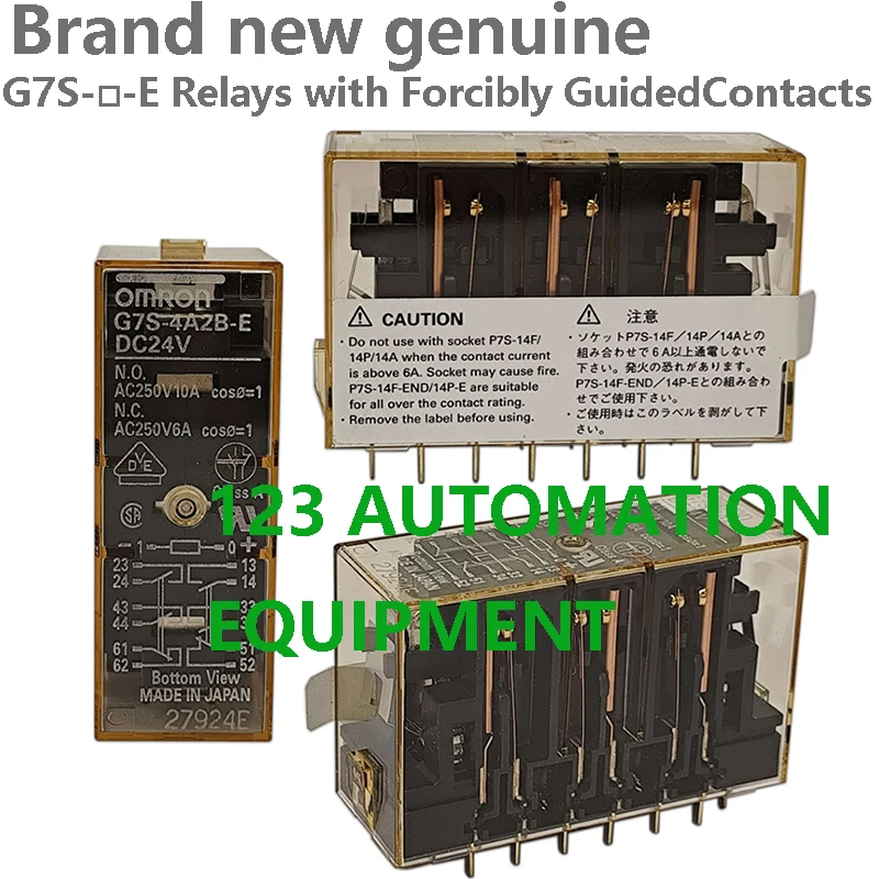 Authentic New Omron G7S-3A3B-E G7S-4A2B-E Relays with Forcibly Guided Contacts 24VDC Relay