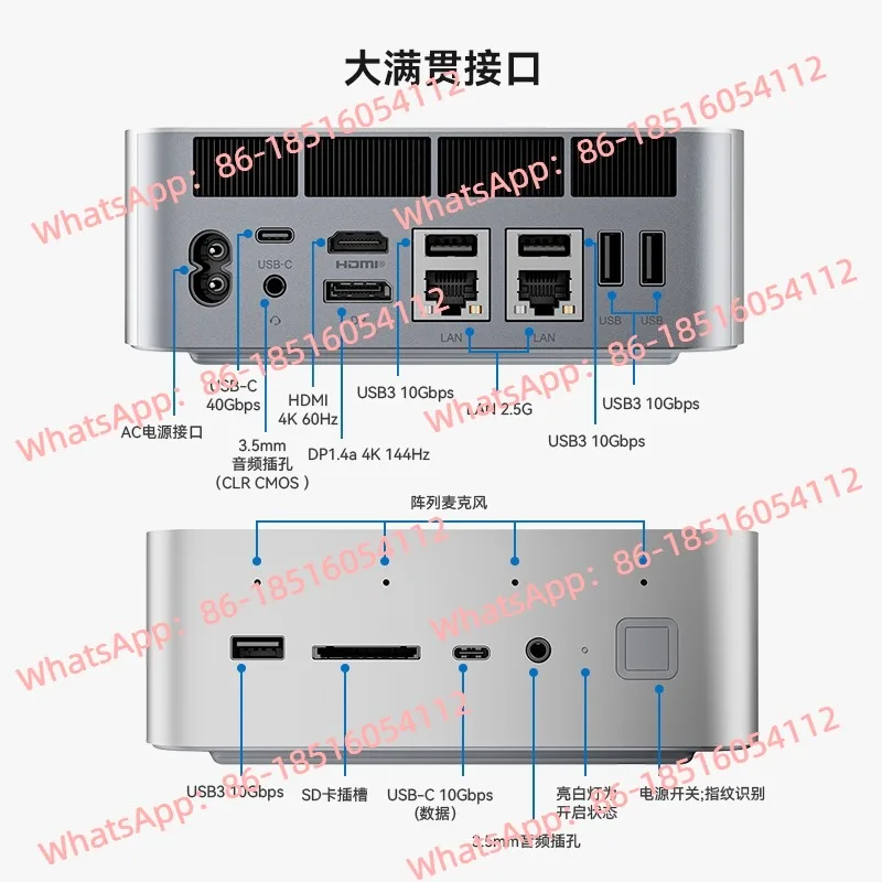 GTi12/GTi13 UItra Intel Core I9 12900H/HK 13900HK High Performance, Game Office Design Mini Console External Display