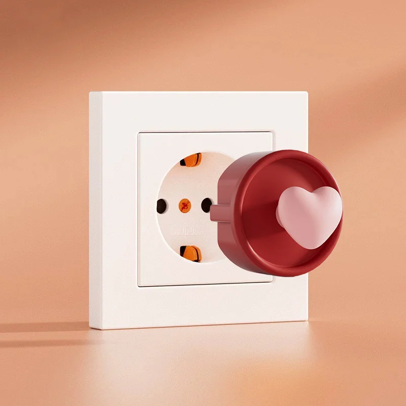 4pcs European-Style Silicone Socket Covers with Handle—Anti-Electric Shock, Easy-Grip,Safe Power Protectors for Home & Kids