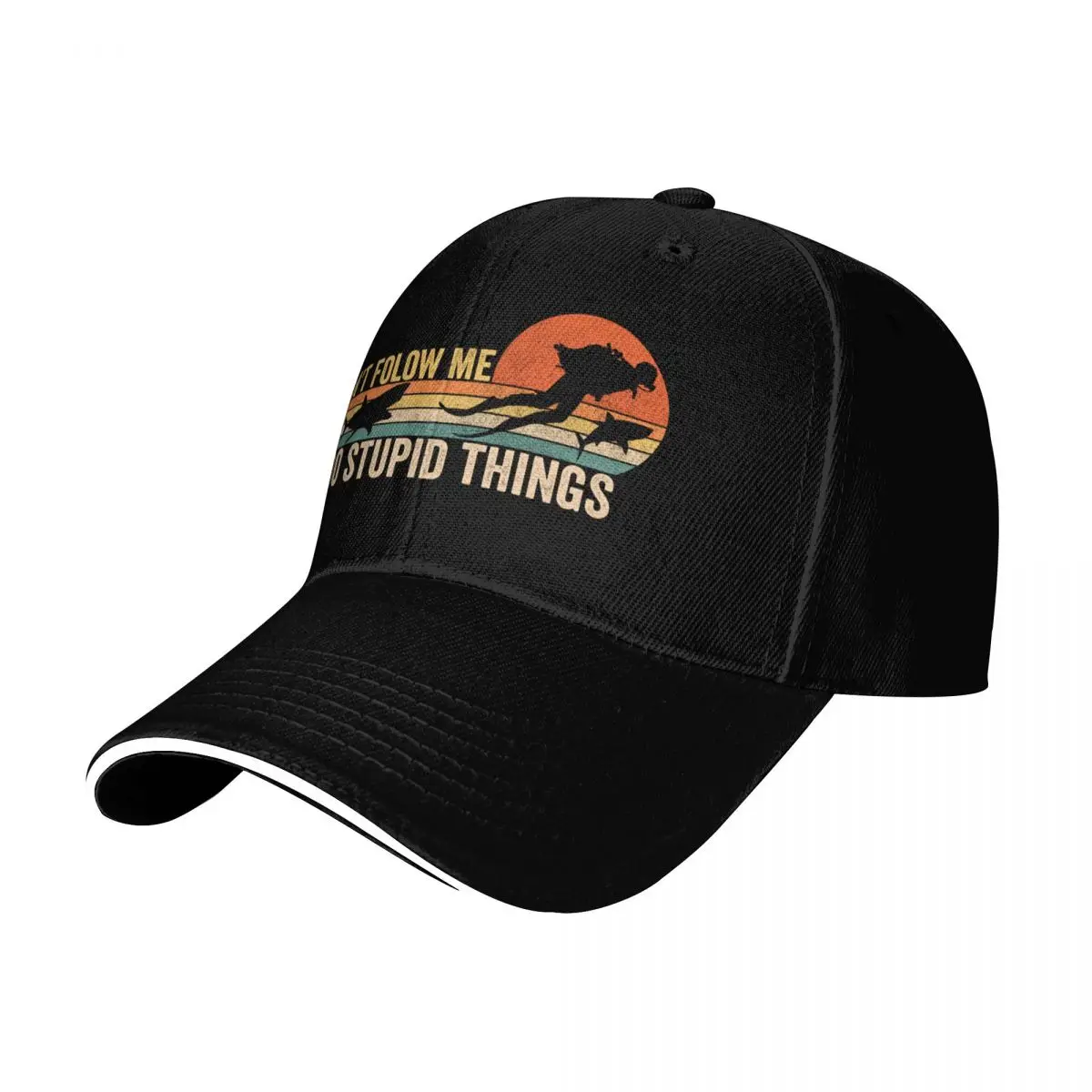 Dont Follow Me I Do Stupid Things Funny Scuba Diving Baseball Cap Men Women Casual Summer Sport Sun Cap