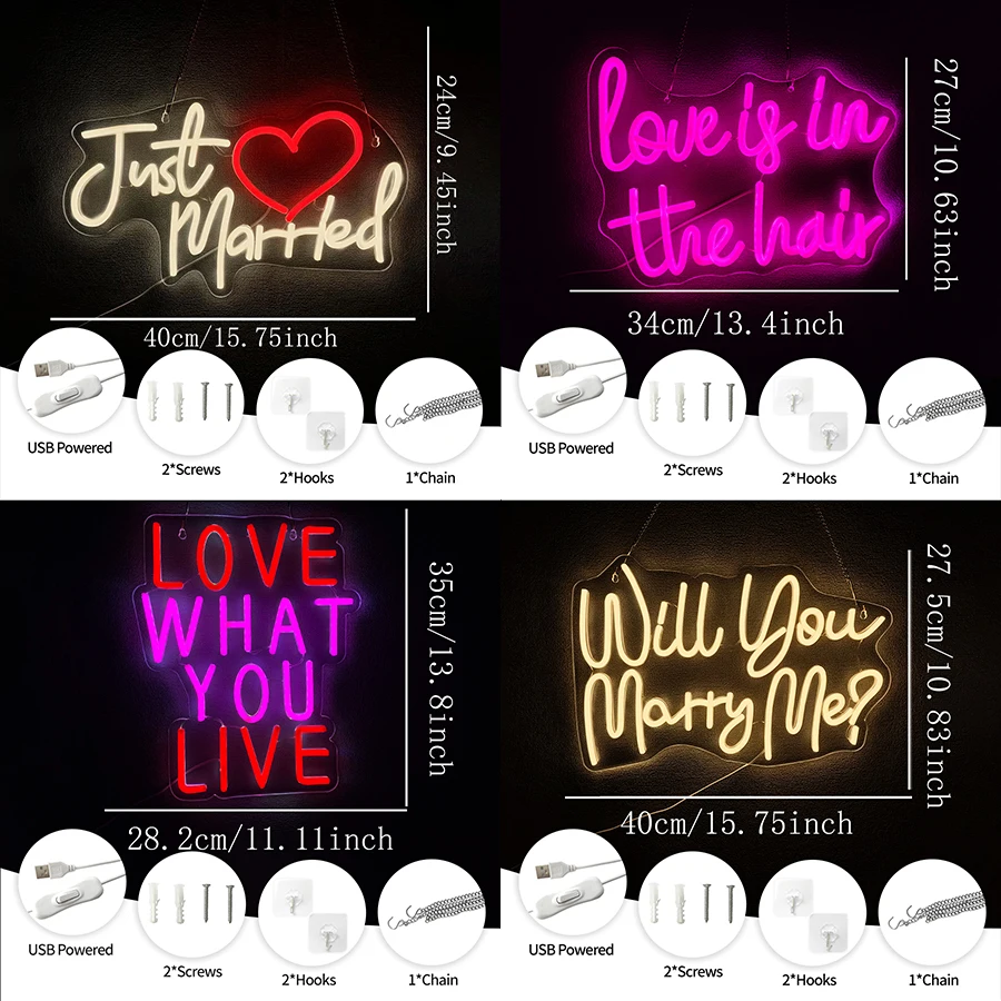 Love What You Live Neon Sign For Wall Decor,Led Neon Light For Bedroom,Living Room,Wedding Reception Decor,Gift For Girlfriend