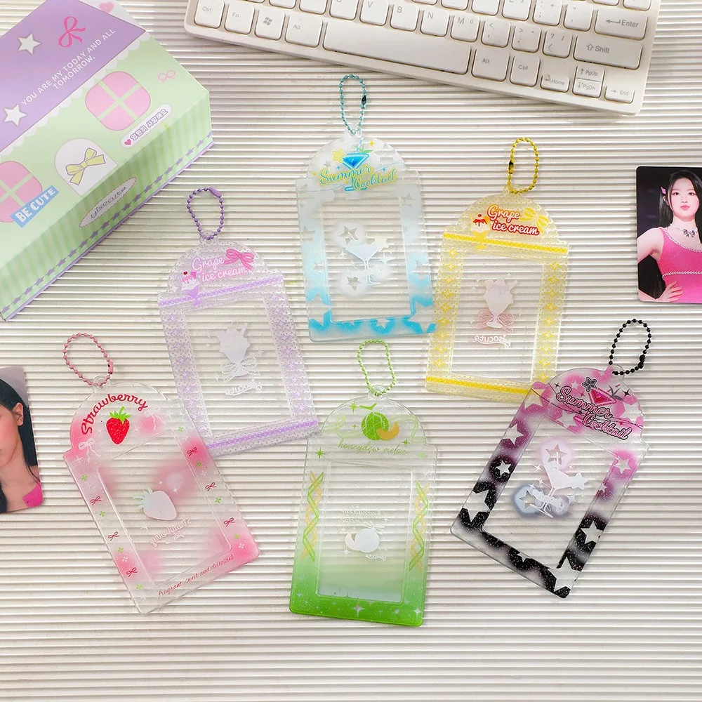 Card Sleeve Three Inch Transparent Sleeve PVC Sleeve PVC Display Pendant For Daily Use Travel For Girls