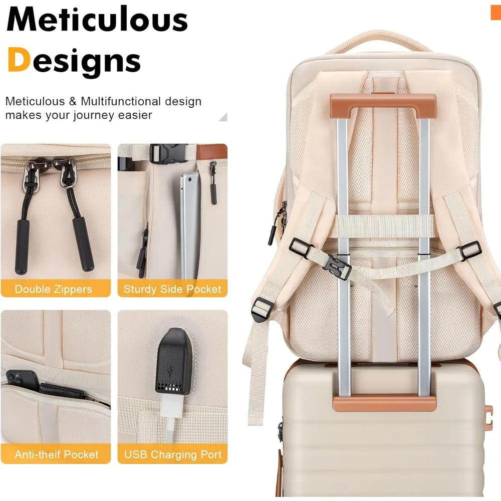 3 Piece Spinner Luggage Set, Lightweight Hardside Suitcase with TSA Lock, 20 Inch Carry-On, YKK Zippers, Travel Essential