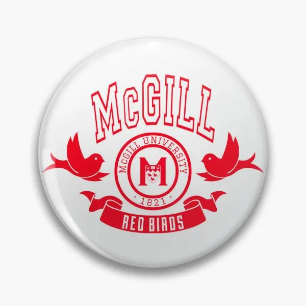 Mcgill Red Birds Flying Bird Design  Soft Button Pin Badge Clothes Cute Gift Women Cartoon Lover Decor Metal Funny Hat Jewelry