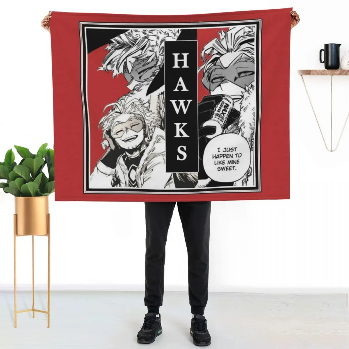 Manga Hawks BNHA Throw Blanket Soft Plaid decorative cosplay anime Baby Luxury Thicken Camping Blankets