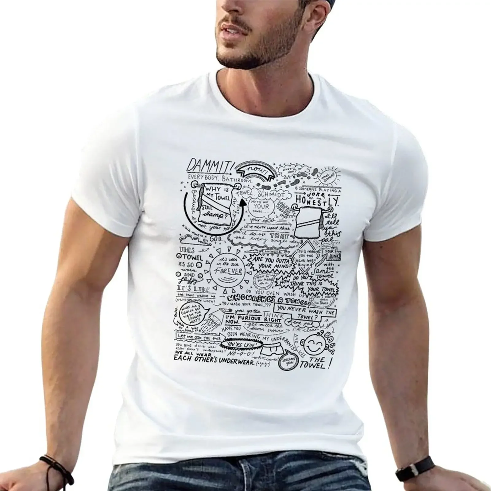 New Who Washes A TOWEL? T-Shirt vintage t shirt black t shirt oversized t shirts for men