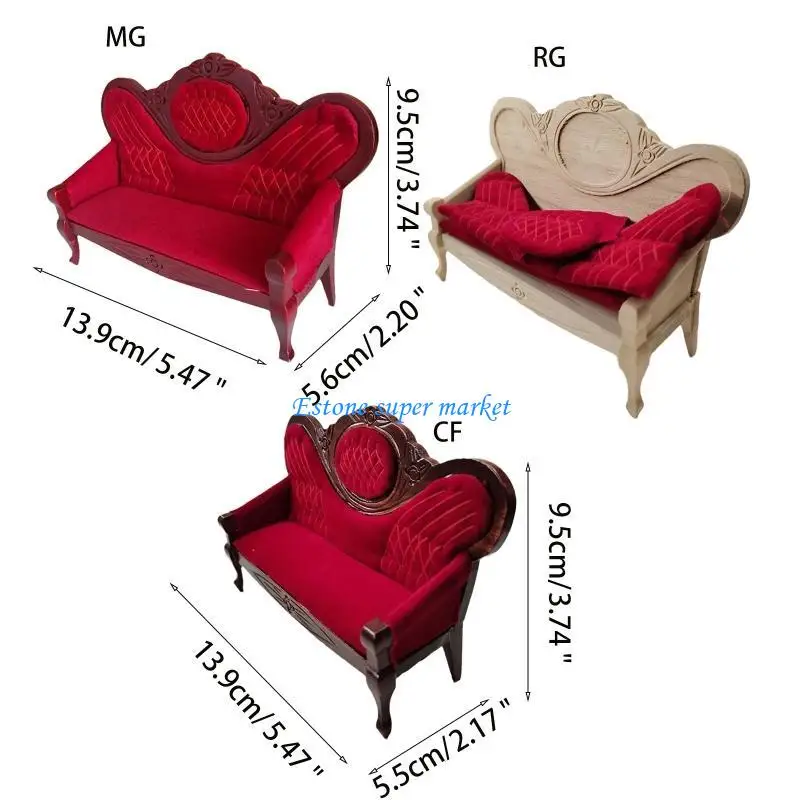 090B Mini Modelo Sofá Móveis Realistas para Casa Bonecas para Brincar Aniversário Meninas