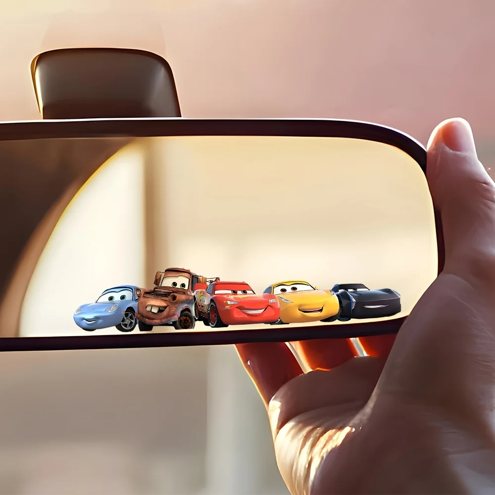 شارات سيارة، قطعة واحدة من ملصقات السيارة ذات طابع Lightning McQueen، نمط كرتوني، مع تأثير مضيء #4