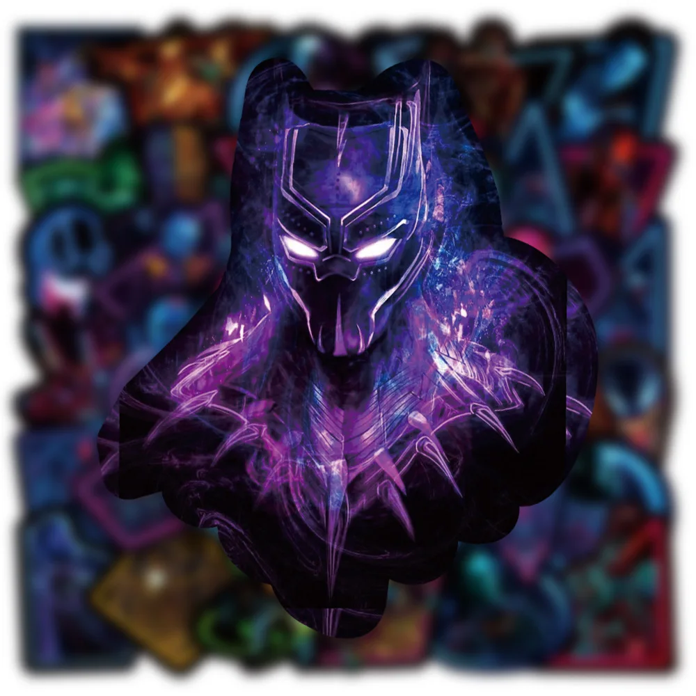 10/30/50/100Pcs Disney Marvel SpiderMan Stickers Neon Light Laptop Car Guitar Motorcycle Luggage DIY Graffiti Decal Sticker Kids