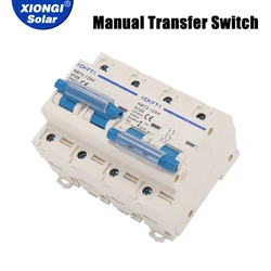 XIONGISOLAR 2P+2P 125A 400V MTS AC Dual power Manual transfer switch Circuit breaker MCB 50HZ/60HZ