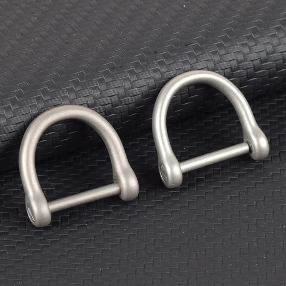 Titanium Alloy D Shape Buckles Horseshoe Buckles D Bow Staples Carabiner Shackle Key Ring Keychain Hook Bracelet Buckle Tools