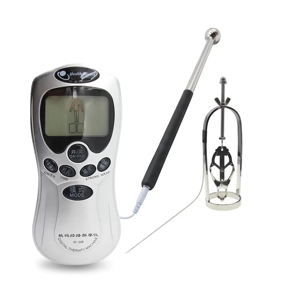 Electro Stimulation Nipple Clamp Erotic Sex Toy for Couples Adult Product Electric Shock Magic Wand Massager Clitoris Stimulator