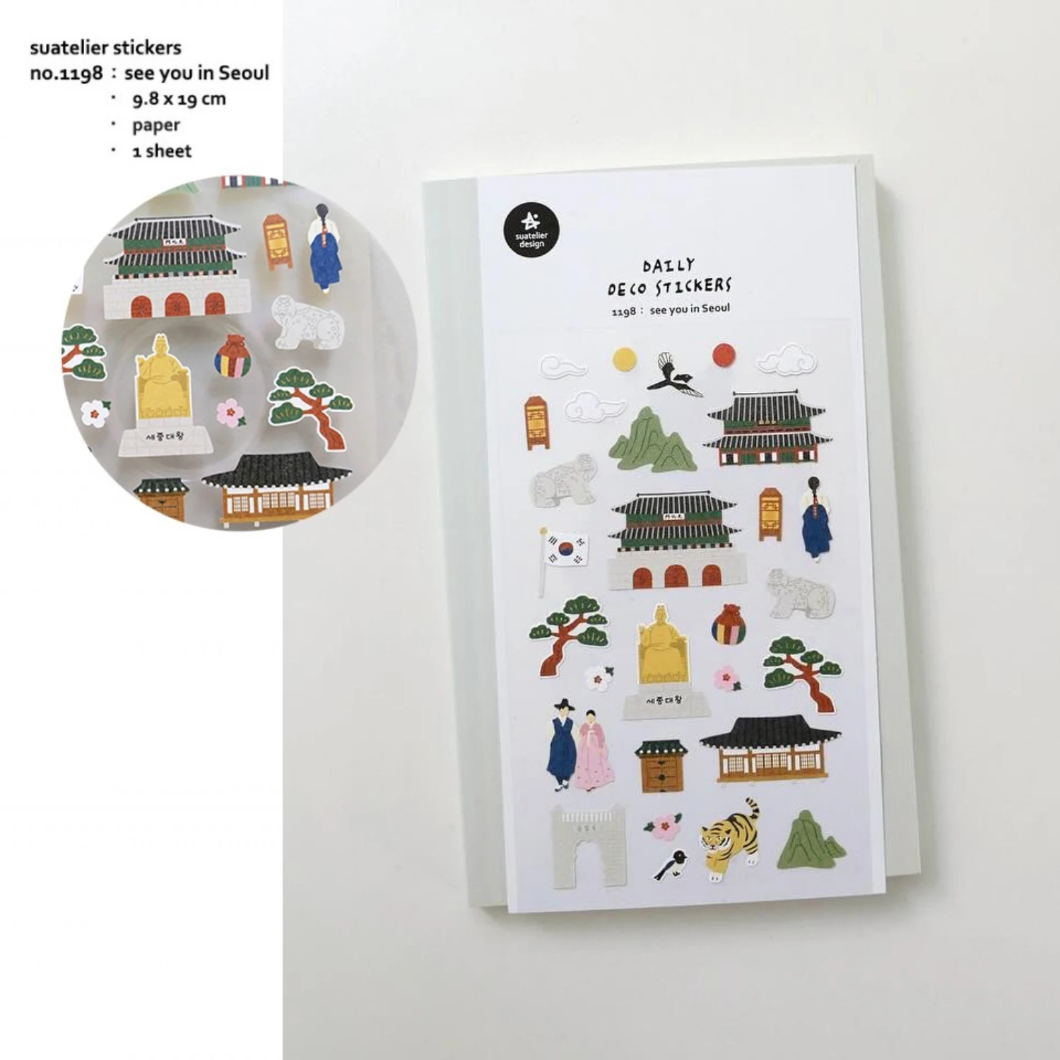 Korean Import Suatelier See You In Seoul Paper Sticker Scrapbook Decoration Stationery DIY Stickers School Office Supply 1198