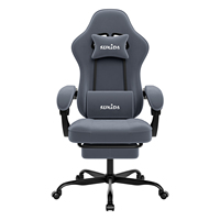 SUKIDA Gaming Chair with Footrest, Racing Chair Design PC Chair, Ergonomic Office Chair Adjustable with Lumbar Support