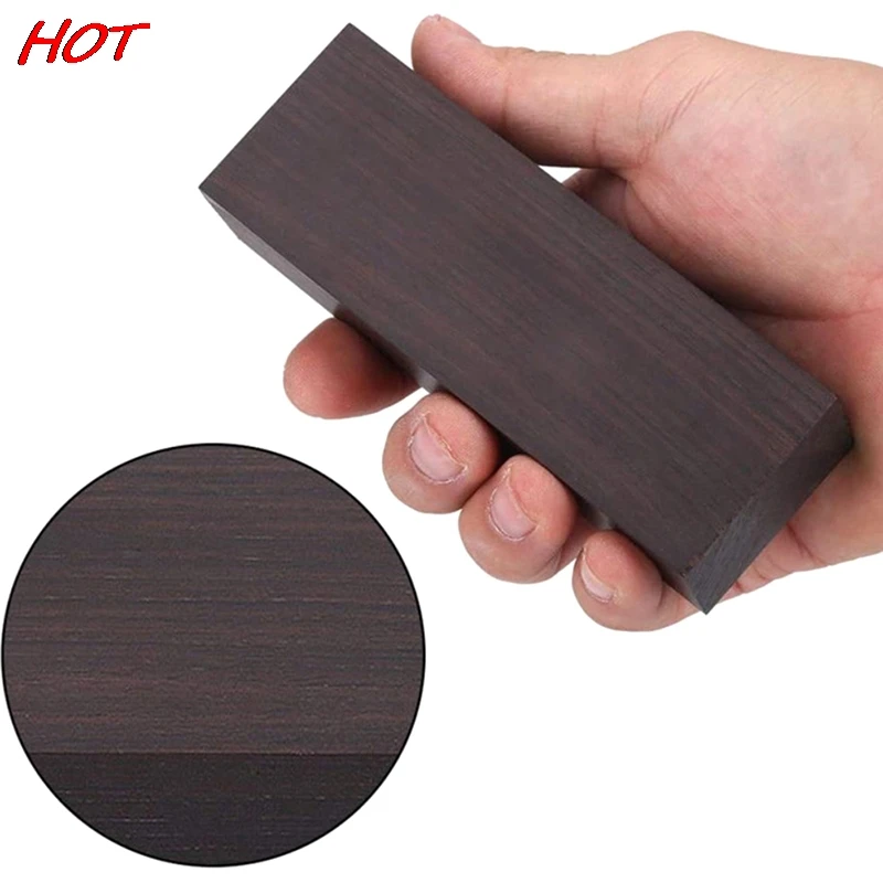 

1PC DIY Handle Timber Wood Block Crafting Blackwood Tool Guitar Inlay Decor Open Grain Texture Ebony Lumber