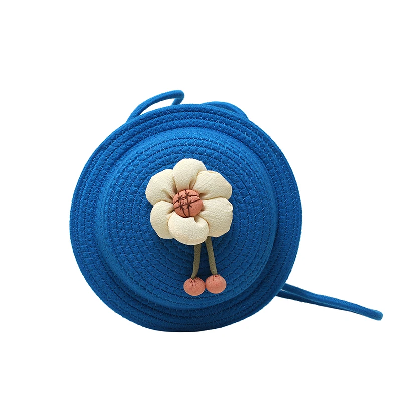 2024 New Fashion Flower Shoulder Woven Bag Design Niche Crossbody Hat Bag