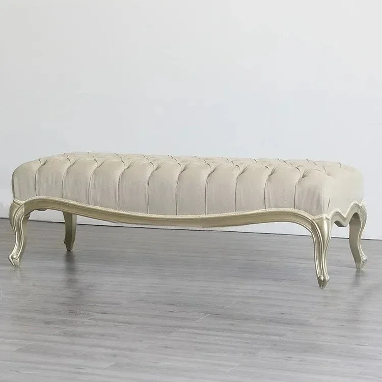 

AACy56 Light Luxury, прикроватный табурет, диван для гостиной, табурет в полоску, табурет для гардероба, американская спальня, прикроватный табурет