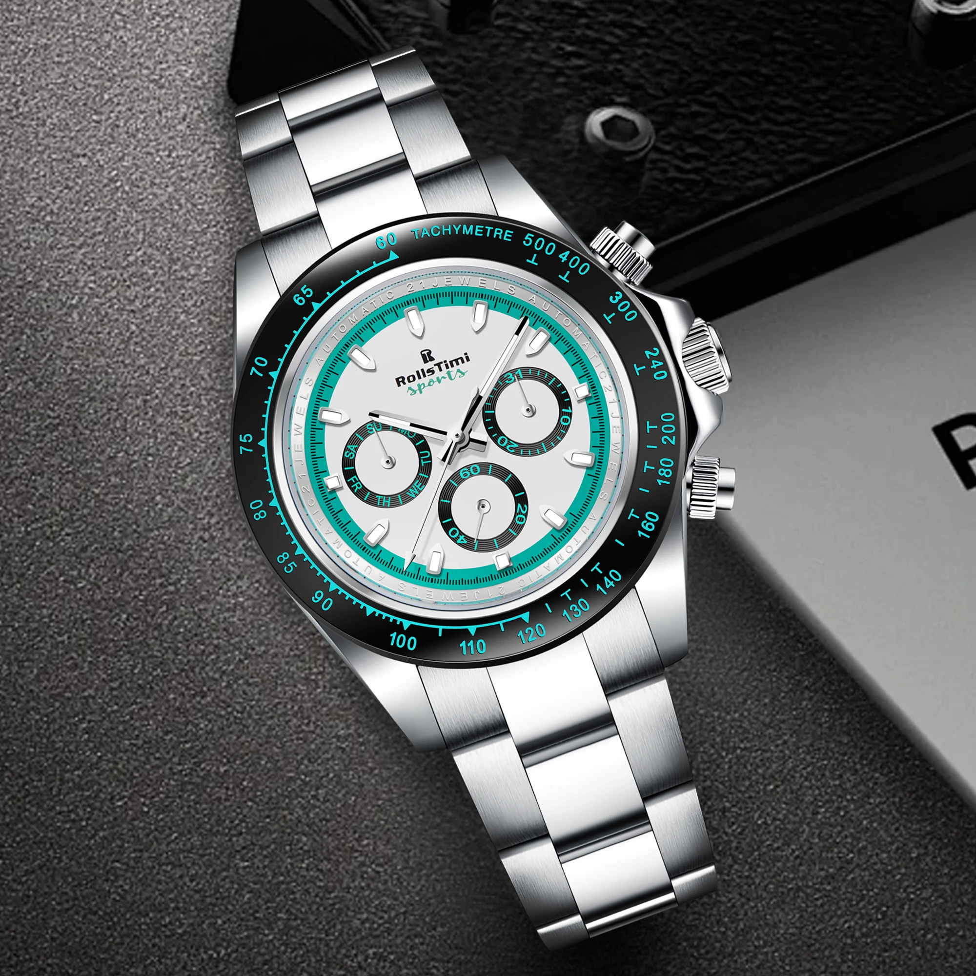 

RollsTimi Men's Watch 2025 New Mechanical Watches For Man Top Brand Automatic Wristwatch Stainless Steel Waterproof Sport Clock