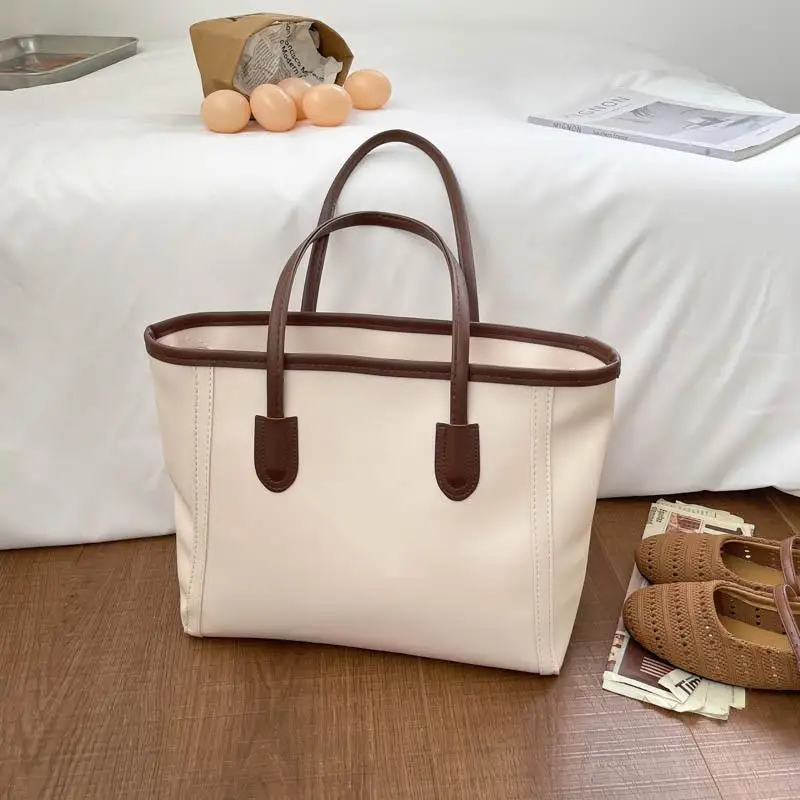 Damen Große Kapazität Pendler-Tragetasche PU-Leder Vielseitige Einfache Schultertasche – Detail 12