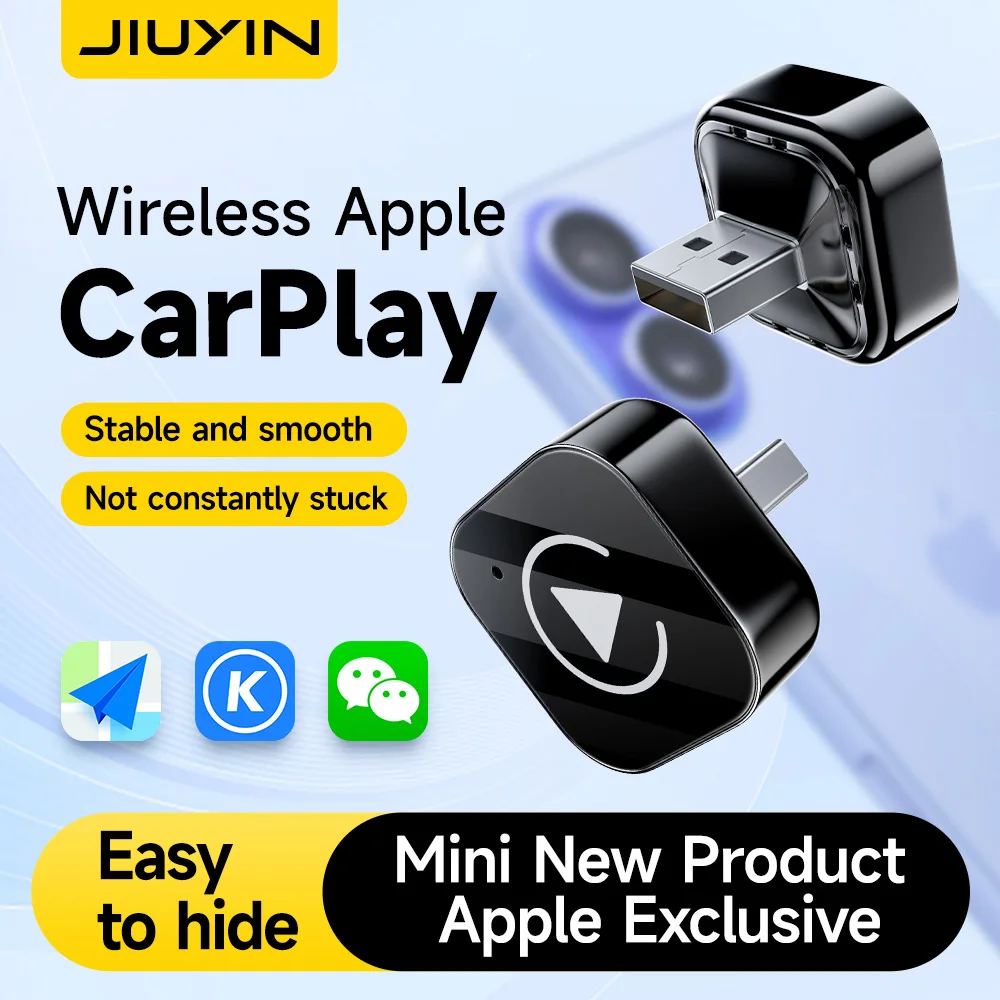 2025 NEW Wireless Carplay Adapter Android Auto 2in 1 Smart Dongle WIFI For iphone Android Phone For Volvo Benz Mg Kia Chery VW