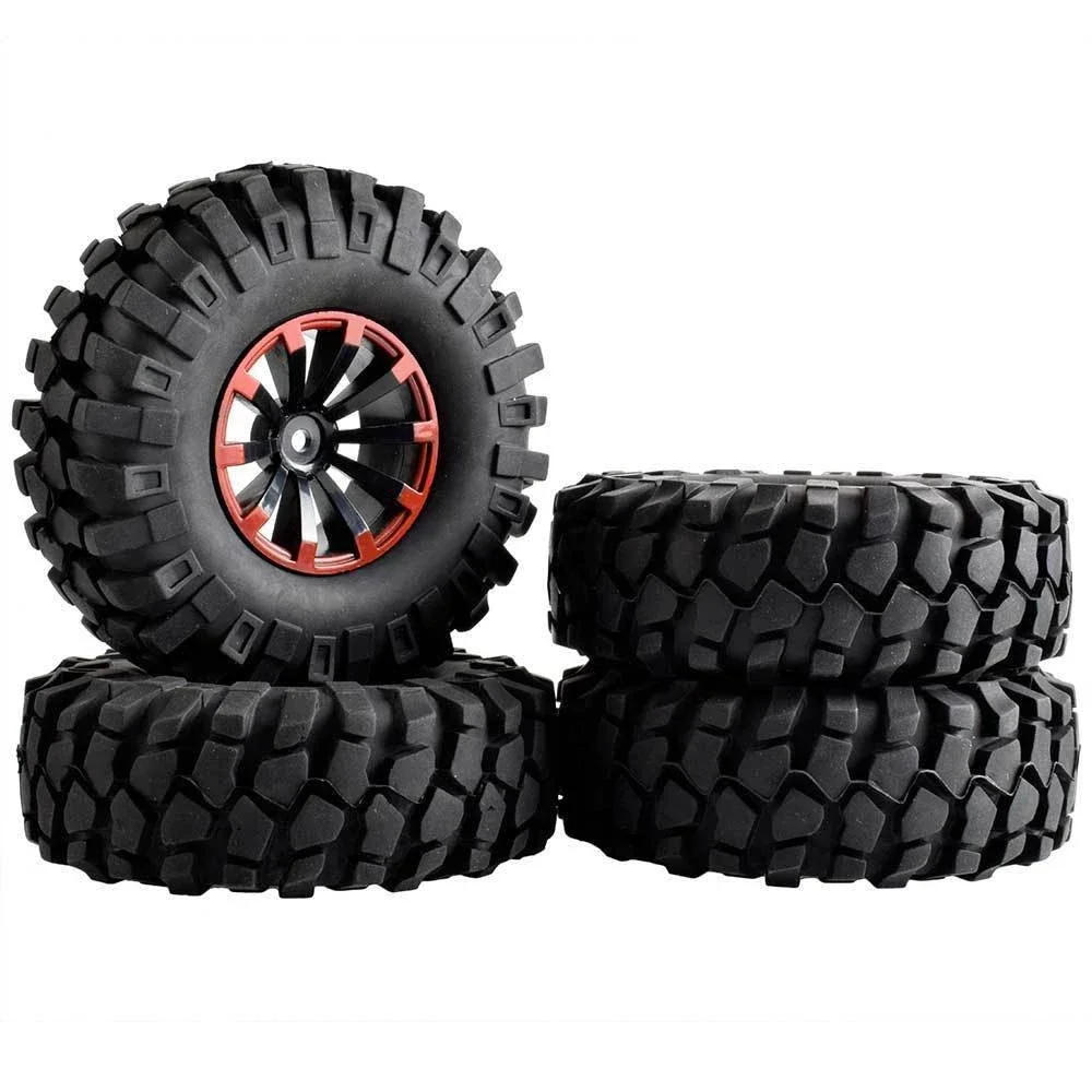 RC 601A-7006L  Rubber 108mm Tires&Wheel 4P For 1:10 D90 Axial Rock Climbing