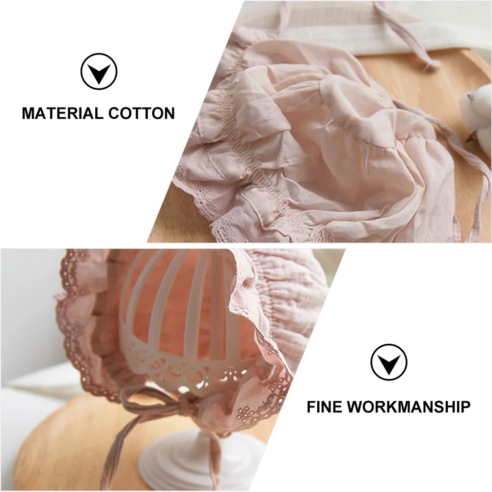 

1pc Summer Sun Hat For Baby Girl Court Style Breathable Lace Lightweight Foldable Newbornbaby Sun Protection Capbaby Hat