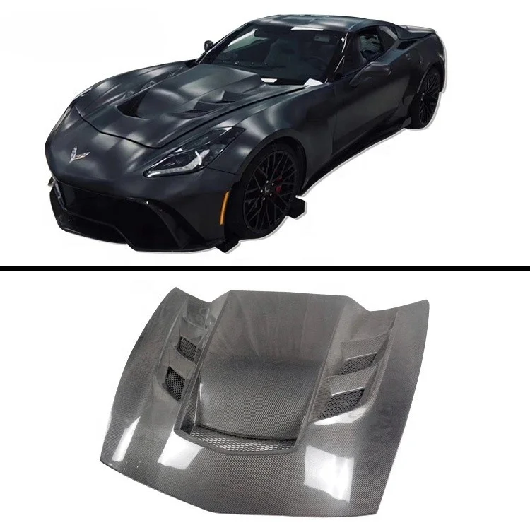 Hoods For Chevrolet Corvette C7 Engine Cover 2013-2019 Carbon Fiber Bonnet Hood