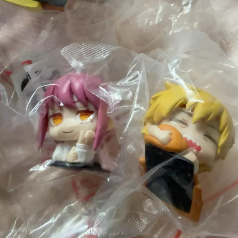Genuine Chainsaw Man Sleeping Doll Gashapon Anime Character Figures Pochita Denji Makima Cute Toy Model Desktop Collection Gift view 5