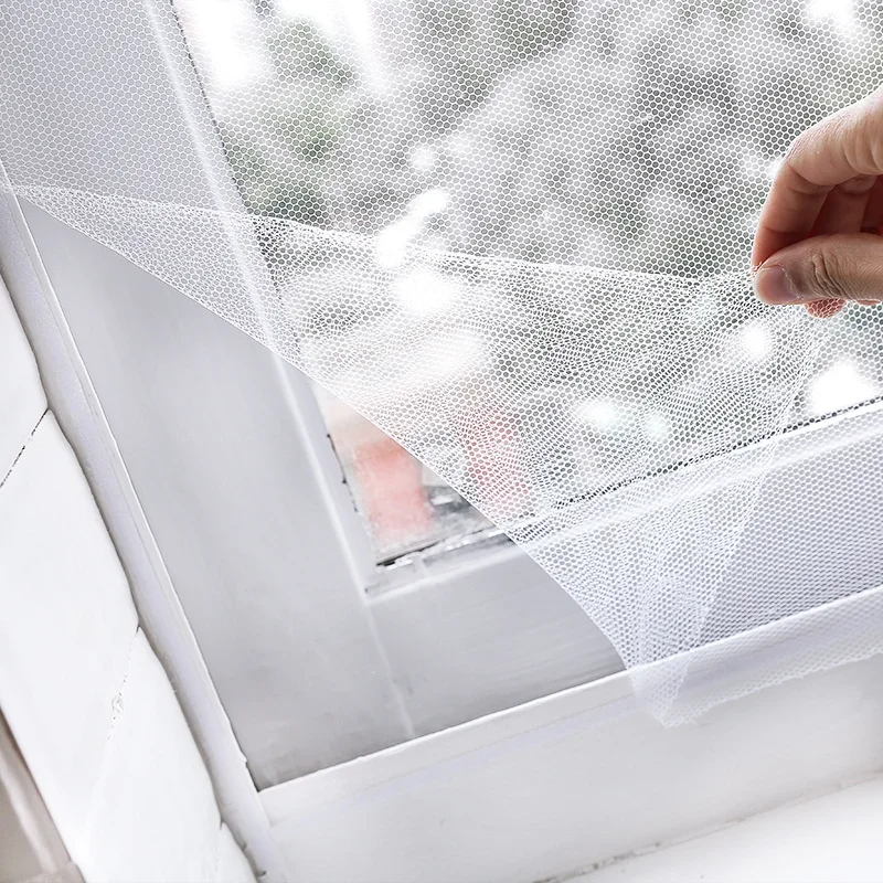 Fly Mosquito Window Net Insect Mesh Screen Indoor Bug Net with Tape - Easy Fit Home Textile