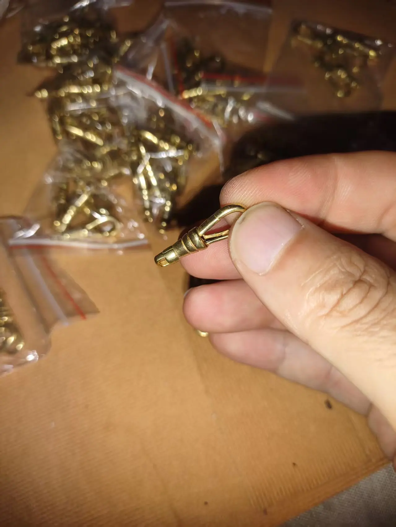 custom order  for 100 pc 25 mm 1inch Brass unplated Pocket Watch Swivel Clip Chain spring Snap Hook  Buckle