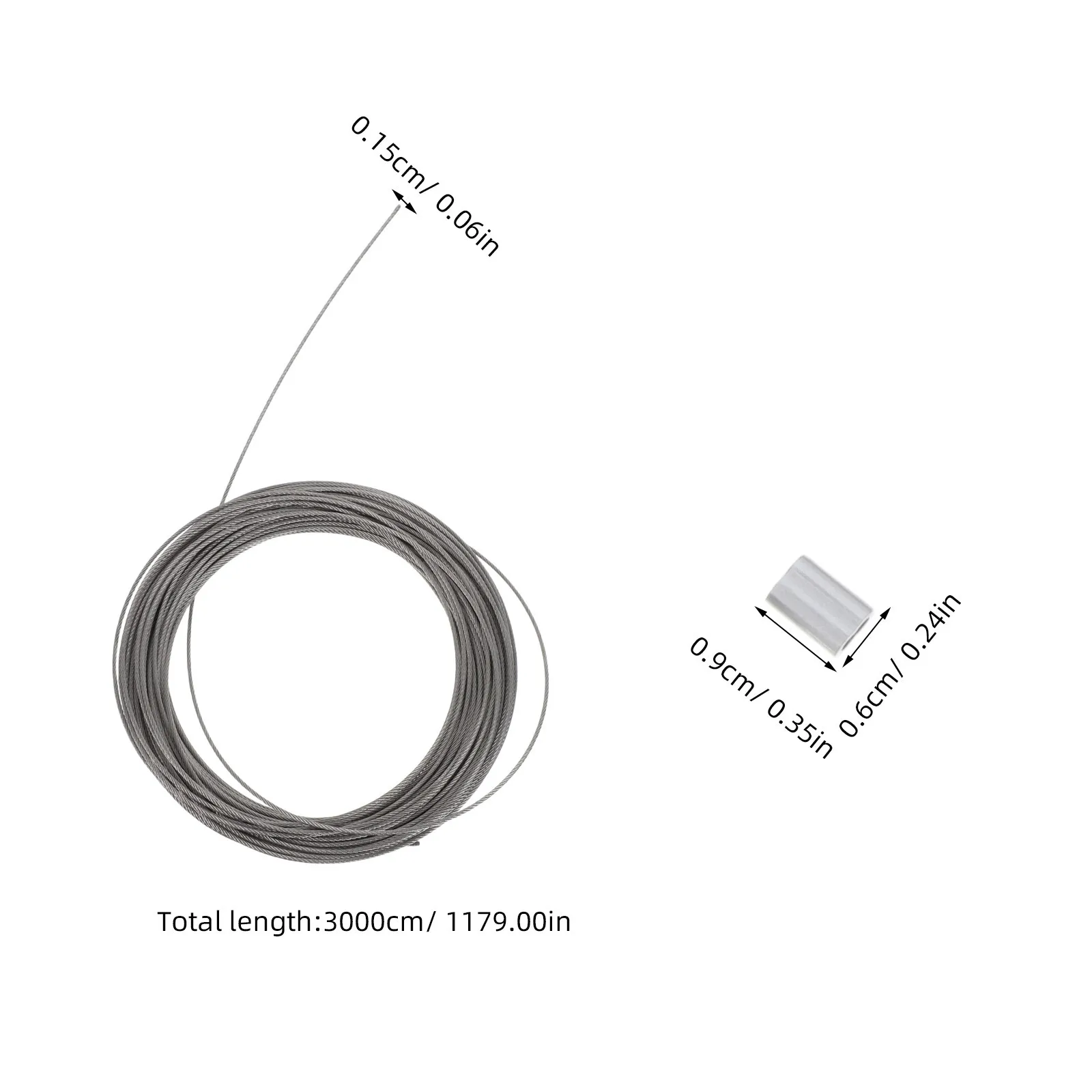 10 メートル 304 ステンレス鋼ワイヤーロープ 2 ミリメートル亜鉛メッキ鋼ケーブル庭屋外セキュリティフェンス固定用ヘビーデューティ強力な引張