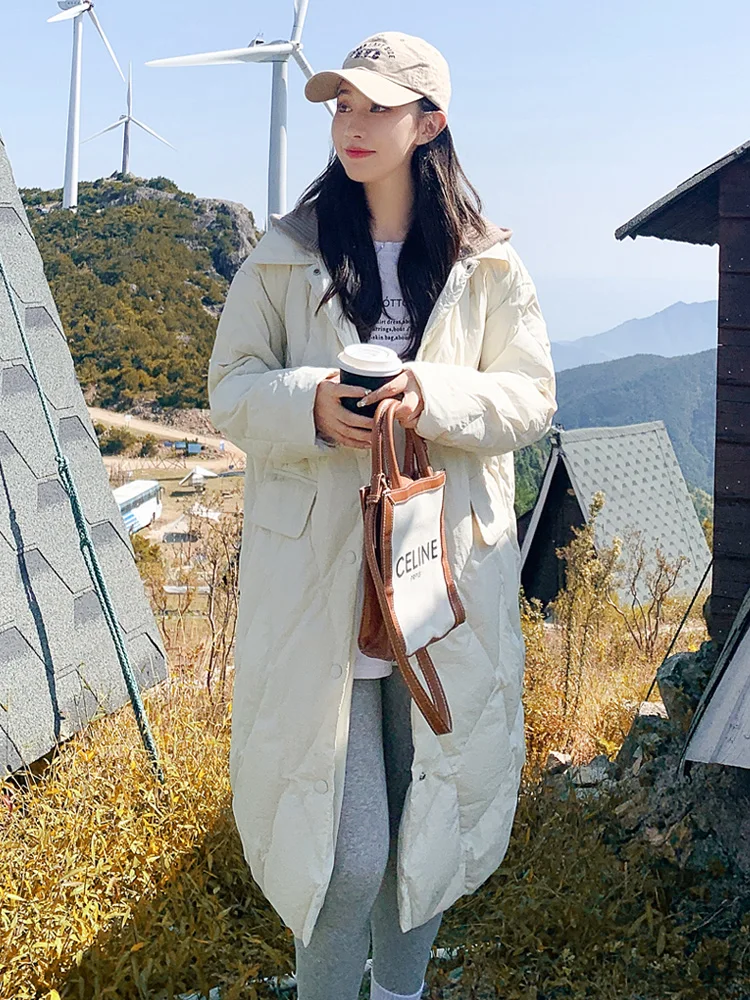 New Winter down Cotton Jacket Women's Mid-Length Thickened Cotton Coat Cotton Jacket Coat for Students