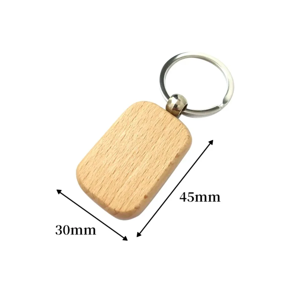 Custom Beech Wood Round Keychain, Personalized Gift