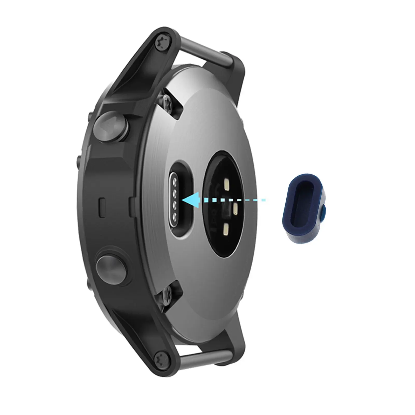 

20Pcs Silicone Watch Charge Port Plugs Dust Proof Protective Caps for Smartwatches Easy Install Portable Lightweight