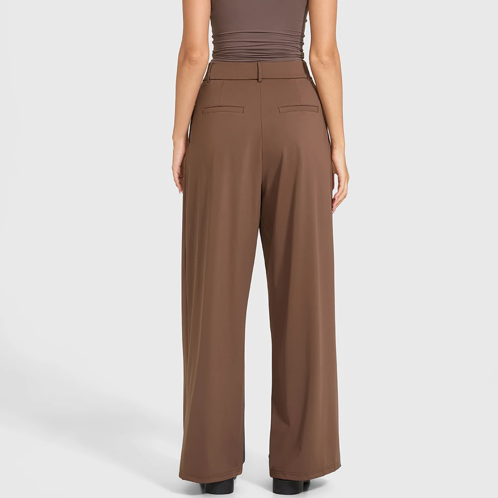 High Waist Long Pants Women Fall Straight Office Ladies Korean Fashion Trousers With Pockets Casual Loose Pants Female