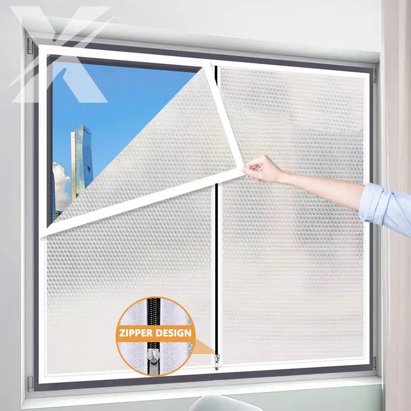 Winter windproof and warm curtains, sealed windows for cold protection, double-layer thickening customizable, easy to install