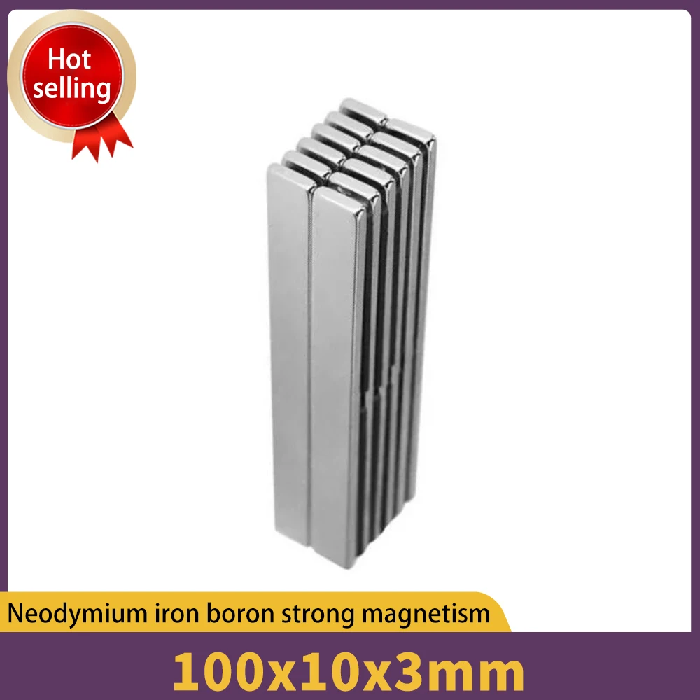 

1~20PCS 100x10x3 Super Strong Magnetic Magnets Length 100mm Permanent Neodymium Magnet 100x10x3mm Longer Sheet Magnet 100*10*3