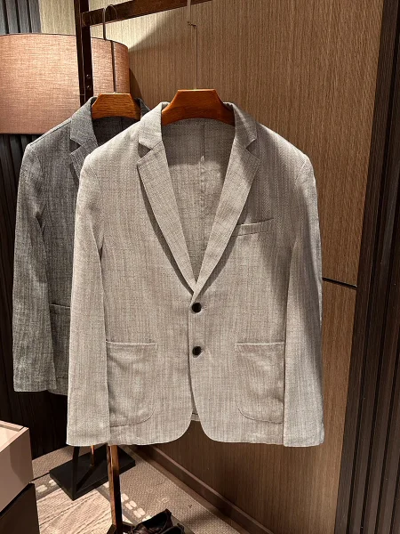 

High Quality Cotton Linen Men's Casual Suit Spring New Style Single Button Breathable Anti-Wrinkle Comfortable Fit Fashion