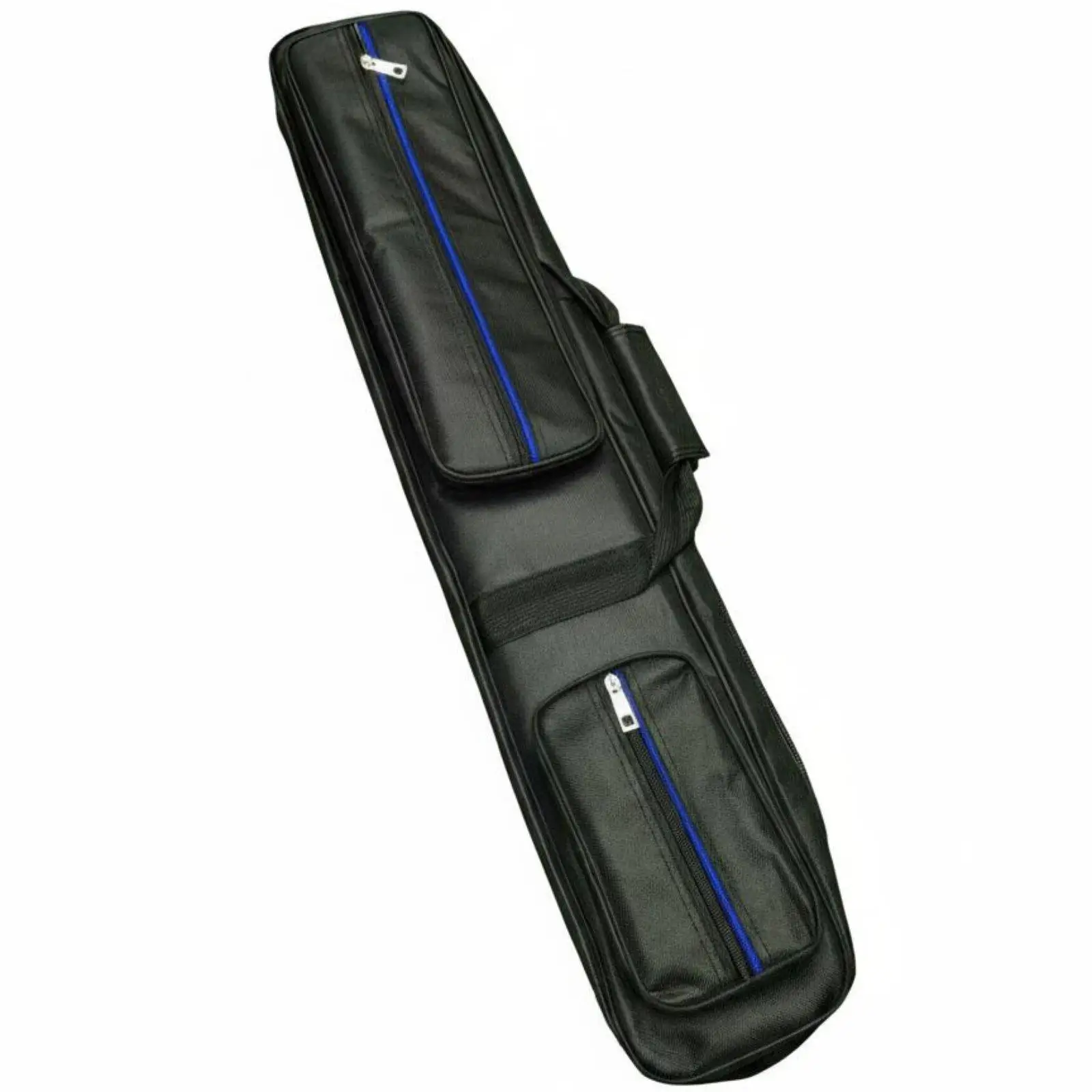 Durable Billiard Cue Bag Padded 4x3 Case with Heavy Duty Zippers for Pool Equipment Storage and Travel