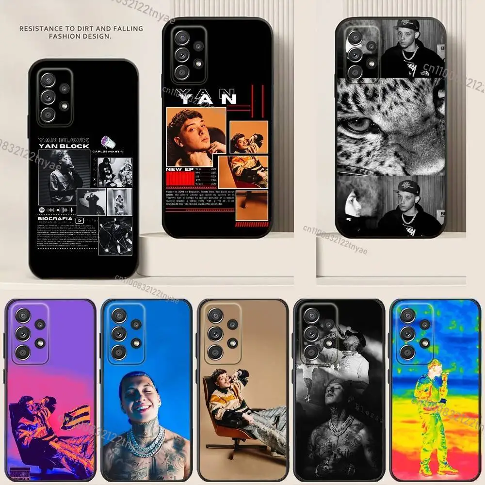 

Y-Yan B-Block 111 444 Rapper Phone Case For Samsung S24,21,22,23,30,Ultra,20,Plus,Note,10,9,Black soft silicone case