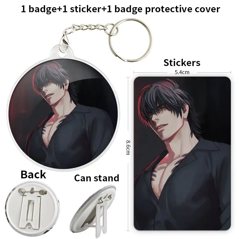Madarame Kei Slow Damage Anime Character Game Soft Button Badge Brooch anchor Peripherals Pin Peripheral Children's gift Trinket