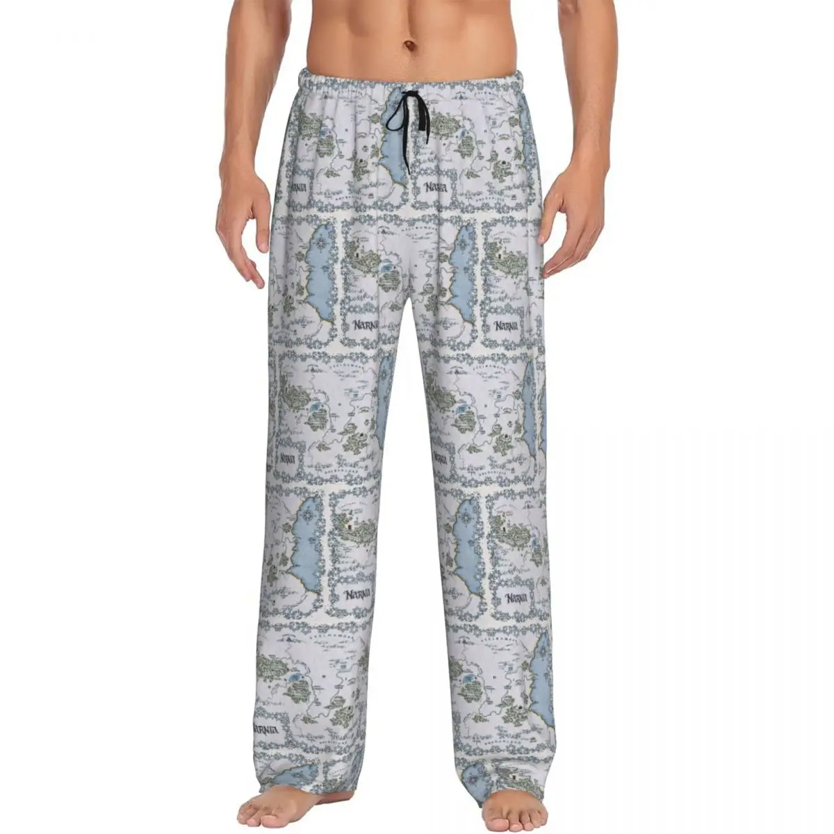 

Custom Narnia Map - Chronicles Of Narnia Pajama Pants Men Sleepwear Sleep Lounge Bottoms with Pockets