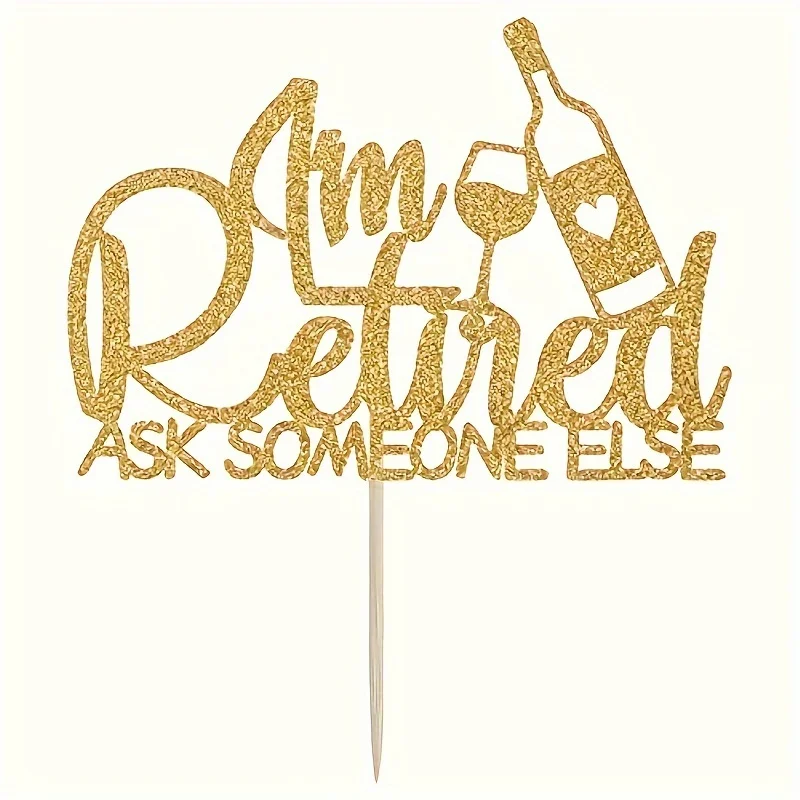 قطعة واحدة من قطعة علوية للكيك I'm Retired - The Legend لديها تزيين الكيك المتقاعد - لوازم زينة حفلات التقاعد السعيدة