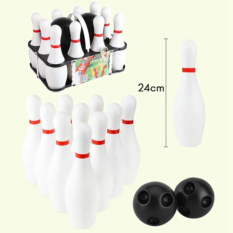 3 Set Bowling Set For Kids & Adults 6 Ball With 10 Pins For Family Kids And Adults Backyard Skittles