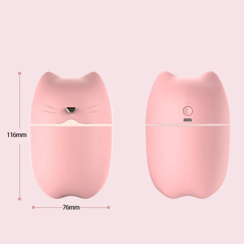 مرطب هواء لطيف وموزع هواء للقطط ، صانع ضباب USB ، مرطب صغير مع إضاءة ليلية ، تخفيضات كبيرة ،