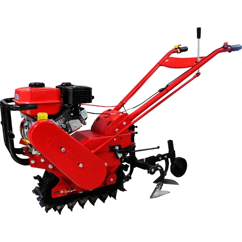 Small agricultural plow track chain rail seed loosening diesel micro-tiller