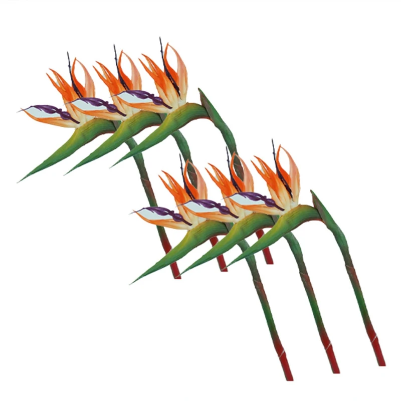 

Artificial Flowers Bird Of Paradise Greenery Plants Garden Office Decorations (6 Pack)