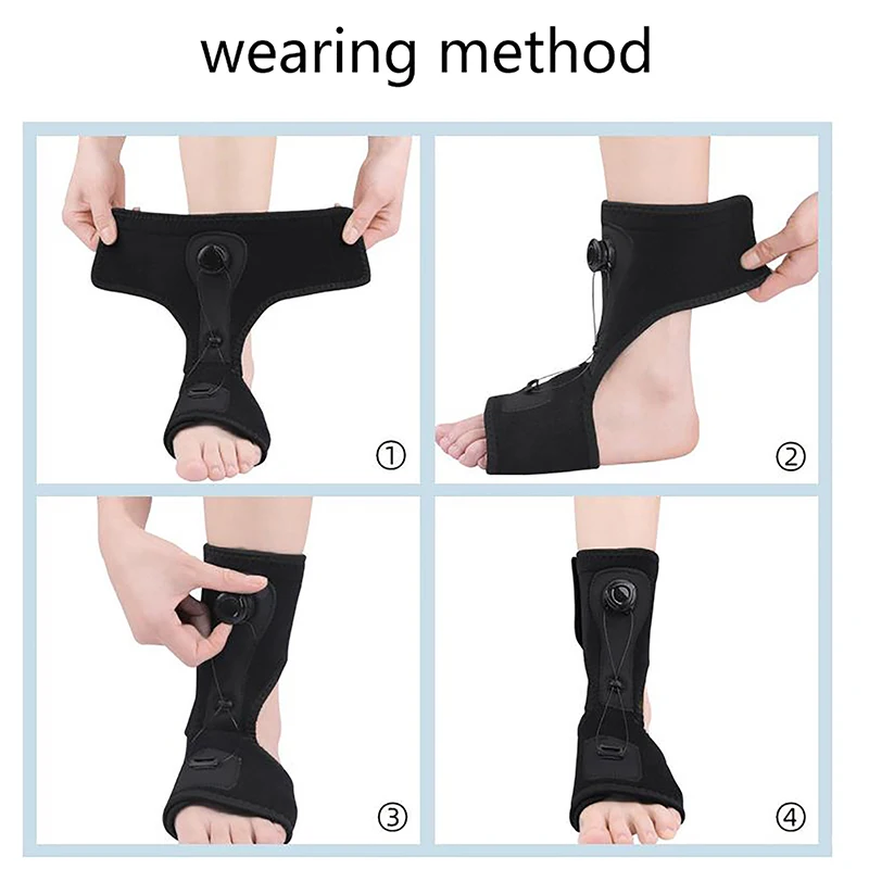 1pc Adjustable Plantar Fasciitis Night Foot Splint Drop Orthotic Brace Elastic Dorsal Night Splint Foot Care Tool Ligament Belt